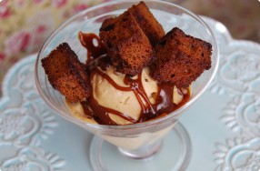 Pumpkin Ice Cream w/ Beer Caramel Sauce