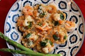 Shrimp & Asparagus Phyllo Cups