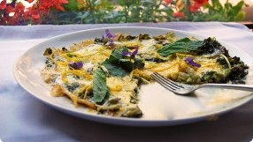 Egg White Frittata w/ Spring Greens