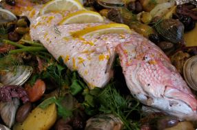 Whole Roasted Red Snapper