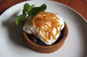 Chocolate & Caramelized Orange Tarts